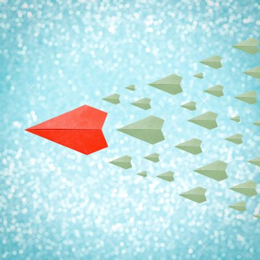 liderlik kavramı ile kağıt uçak