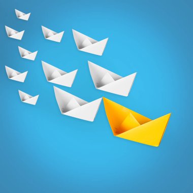 Kağıt tekne ile liderlik kavramı