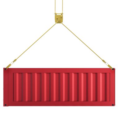 izole kırmızı konteyner