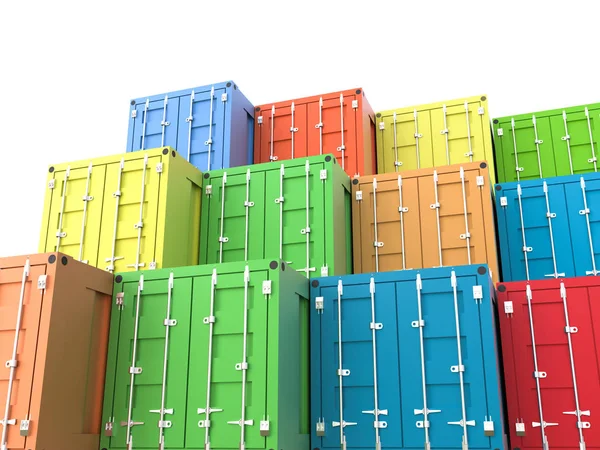 Heap of colorful container — Stock Photo, Image