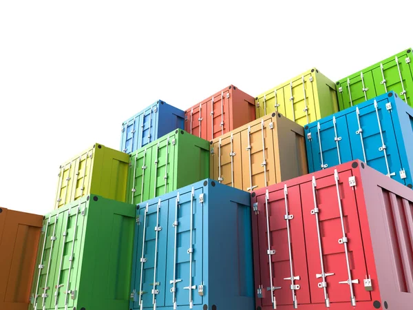 Heap of colorful container — Stock Photo, Image