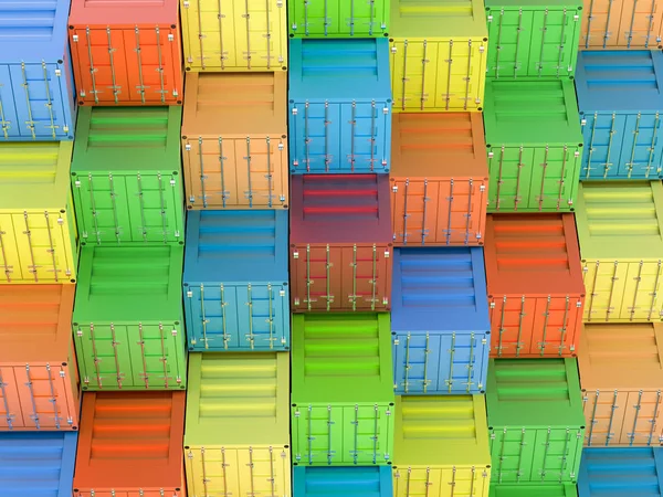 Kleurrijke container achtergrond — Stockfoto