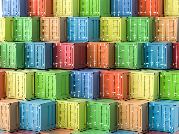 Kleurrijke container achtergrond — Stockfoto