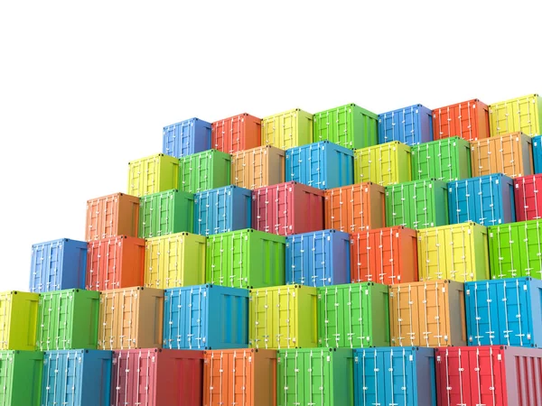 Heap of colorful container — Stock Photo, Image