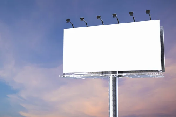 Blank white billboard — Stock Photo, Image