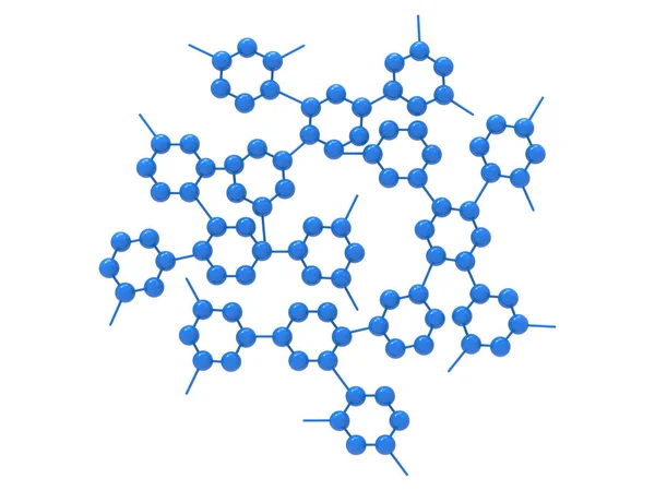 Struktura niebieskiej cząsteczki — Zdjęcie stockowe