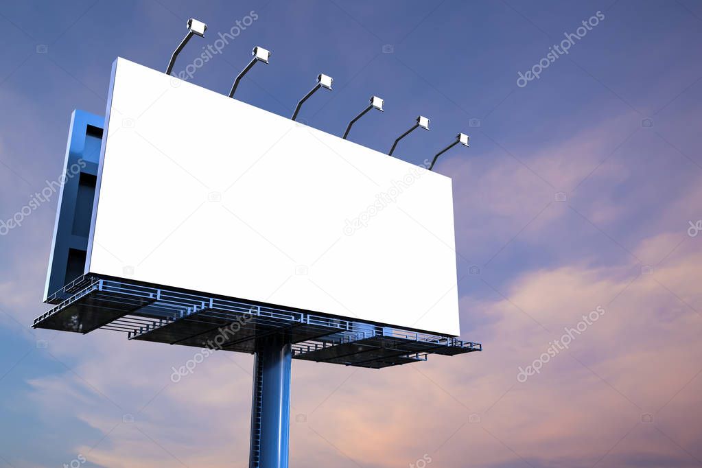 blank white billboard