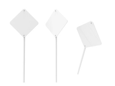 beyaz izole boş uyarı işareti