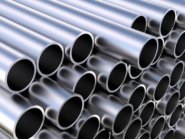 parlak metal borular arka plan