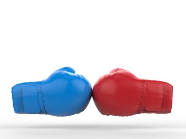 mavi ve kırmızı boks eldivenleri 