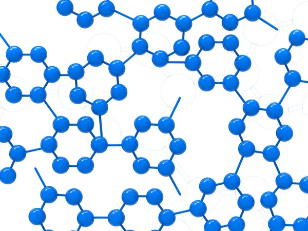 파란 분자 구조 — 스톡 사진