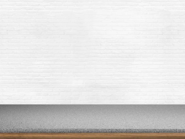Arbeitsplatte aus Granit auf weißem Hintergrund — Stockfoto