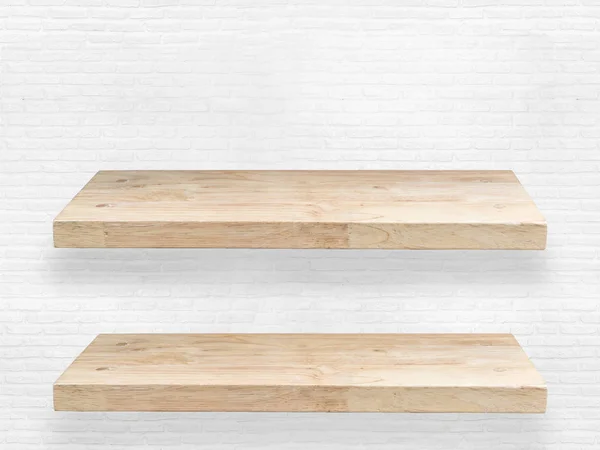 Dos estantes de madera — Foto de Stock