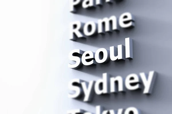 Capital city focus on Seoul — Stock Photo, Image