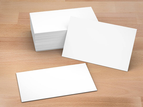 stack of blank name cards