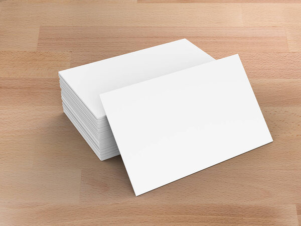 stack of blank name cards