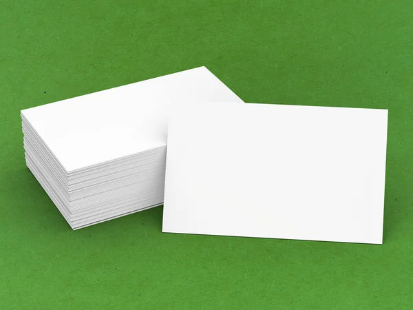 Pila de tarjetas de nombre en blanco —  Fotos de Stock