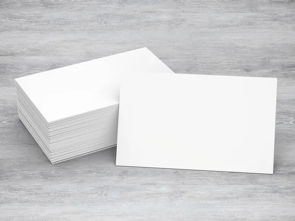 stack of blank name cards