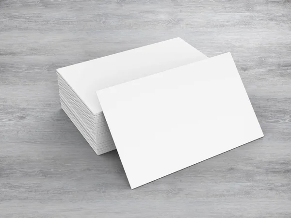 Pila de tarjetas de nombre en blanco — Foto de Stock