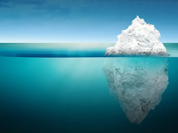 Iceberg model on blue ocean — Stock Photo, Image