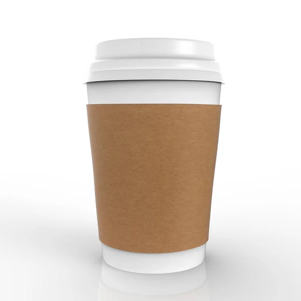 Leere Kaffeetasse aus Papier — Stockfoto