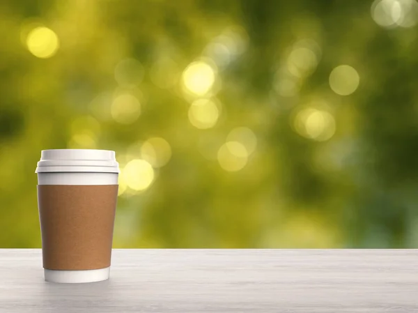 Leere Kaffeetasse aus Papier — Stockfoto