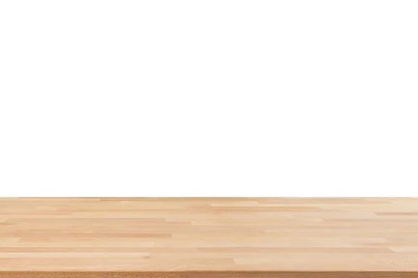 Fából készült counter fehér háttér — Stock Fotó