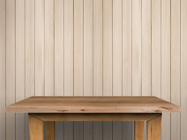 Άδειο ξύλινο τραπέζι — Φωτογραφία Αρχείου