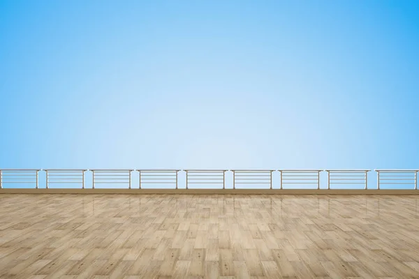 empty wooden terrace