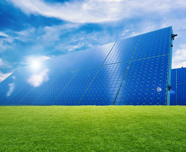 Paneles solares azules — Foto de Stock