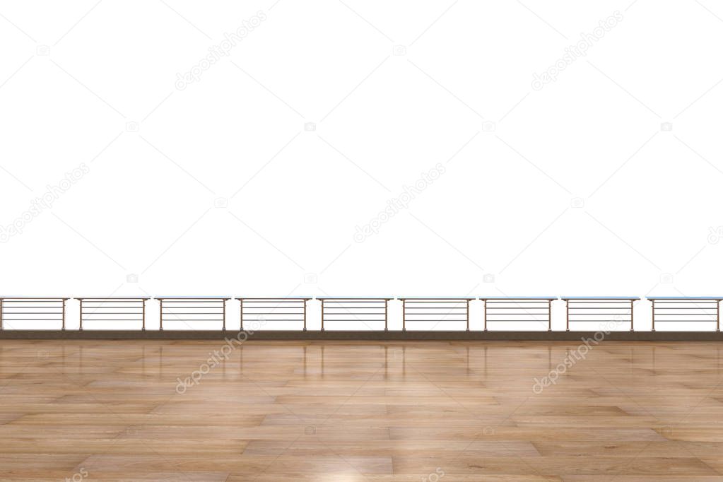 empty terrace on white background