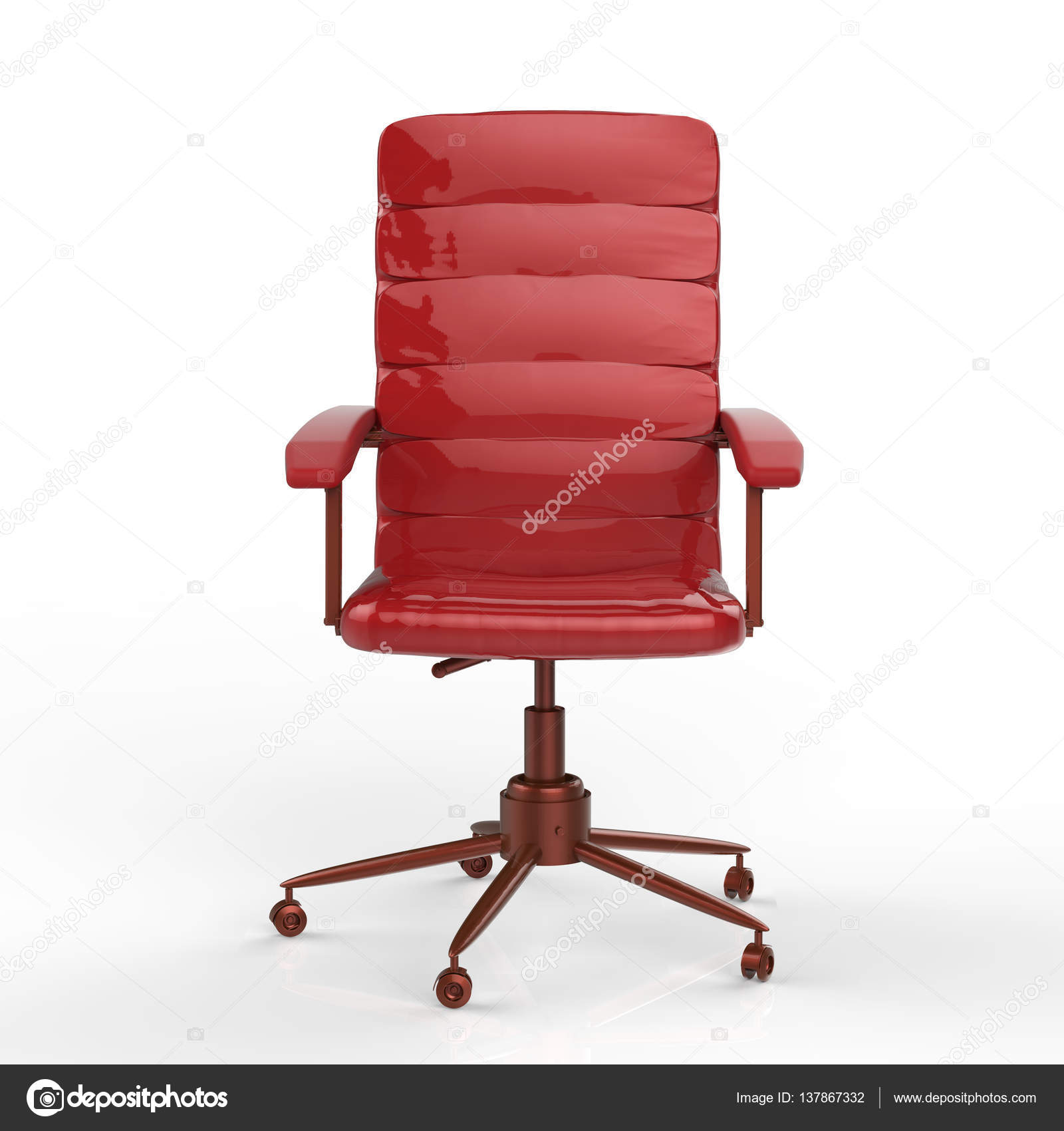 Red Leather Office Chair On White Background Stock Photo 3d Rendering Red Leather Office Chair On White Background Photo By Phonlamai