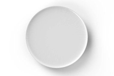 Beyaz yemek Üstten Görünüm