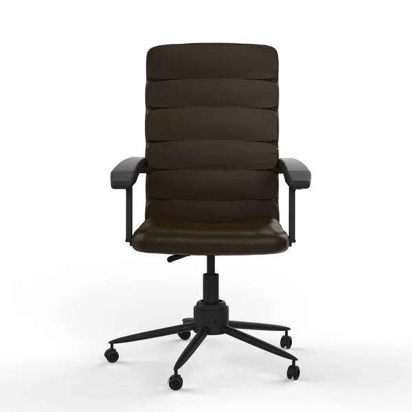 Czarne skórzane krzesło biurowe — Zdjęcie stockowe