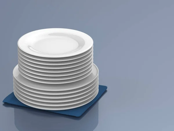 Pilha de pratos — Fotografia de Stock