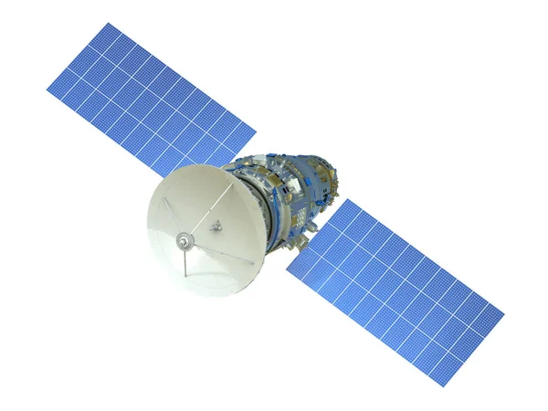 Satellietschotel geïsoleerd — Stockfoto