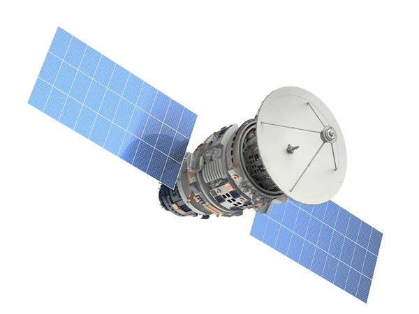 Parabola satellitare isolato — Foto Stock