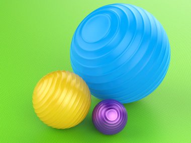 renkli fitness topları