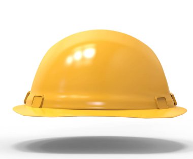 3D render sarı güvenlik kask