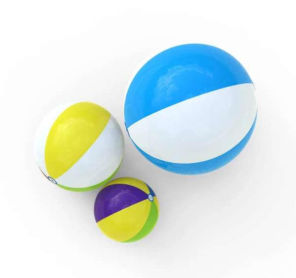 五颜六色的海滩球 — 图库照片