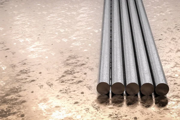 Metal blocked pipes — Stock Photo, Image