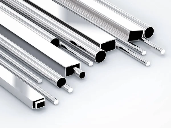 Shiny metal pipes — Stock Photo, Image