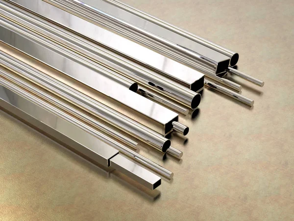 Shiny metal pipes — Stock Photo, Image
