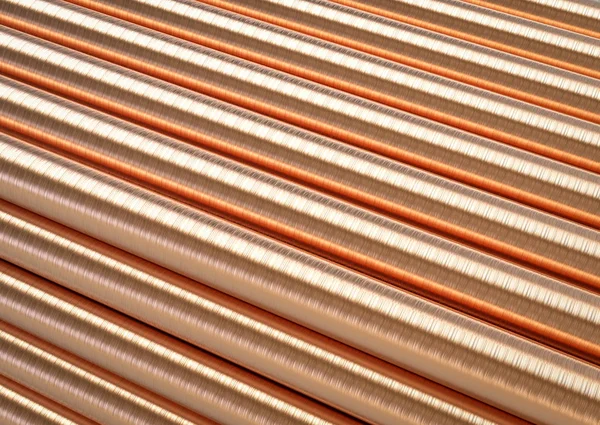 Copper pipe background — Stock Photo, Image