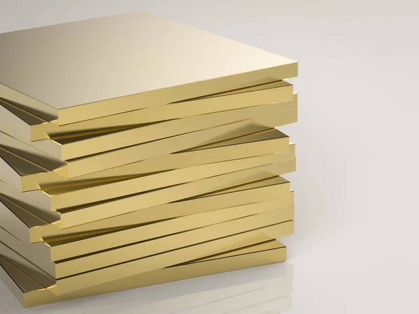 Golden metal plates — Stock Photo, Image