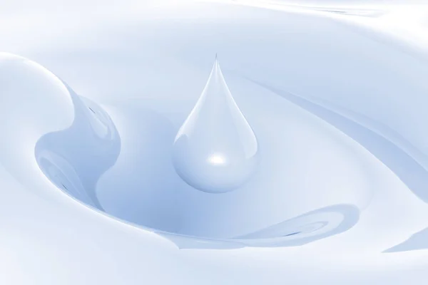 Gotas de leite azul — Fotografia de Stock