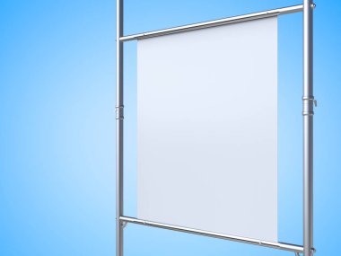 Beyaz tuval germek metal boru