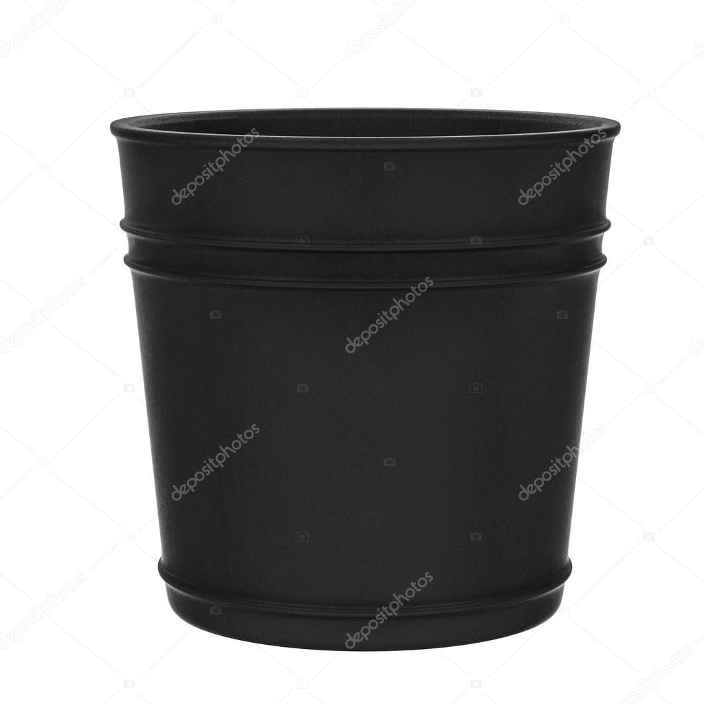 black pot isolated on white