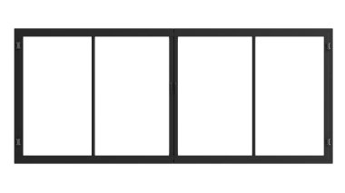 pencere çerçevesi üzerinde beyaz izole