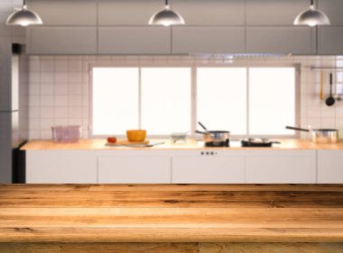 boş ahşap tezgah üstü 